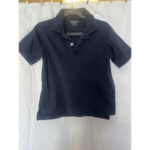 Lands' End Kids Short Sleeve Interlock Polo Shirt Navy M (5/6) Runs small‎ A8